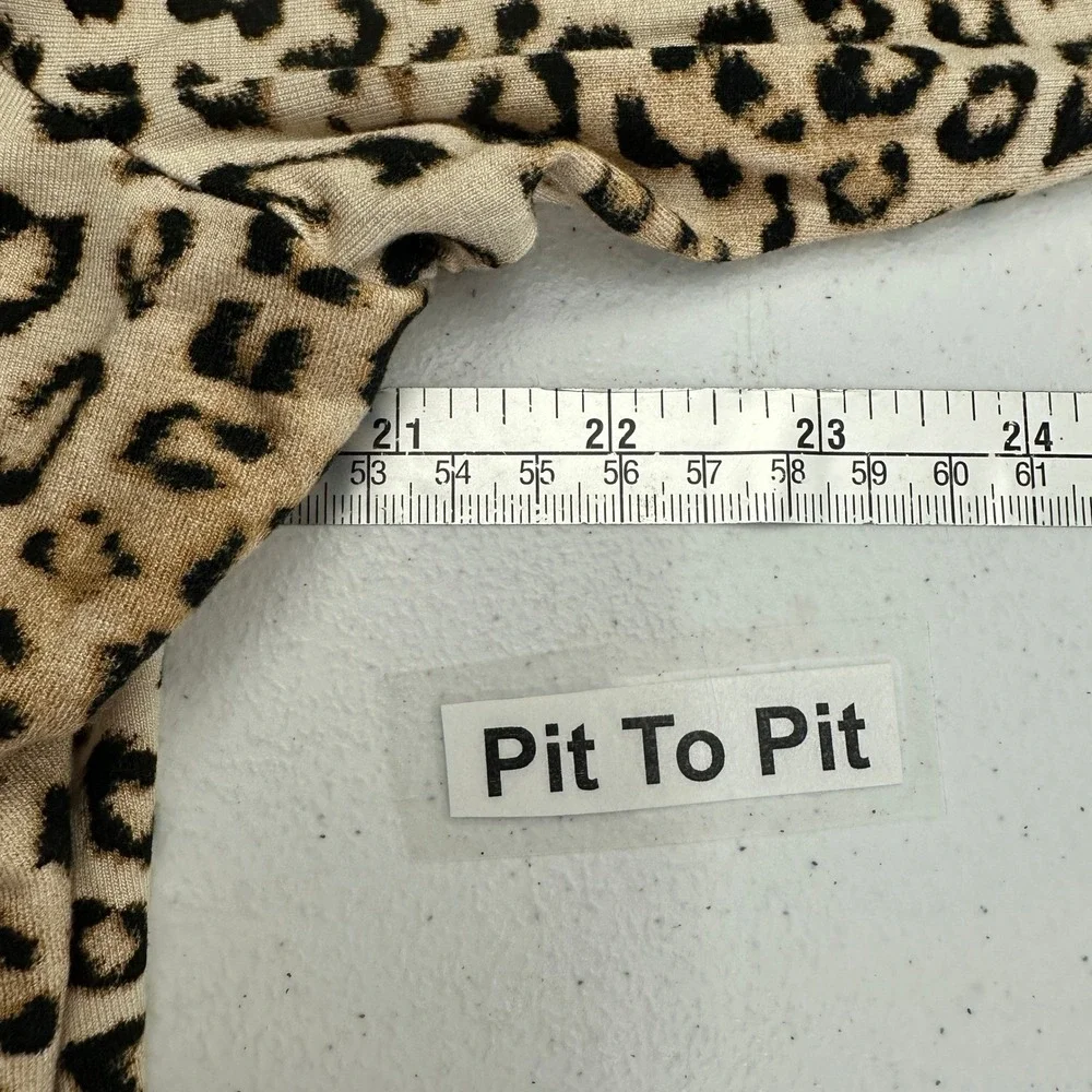 Chicos Womens Safari Maximalist Leopard Print Top Sz 3 US XL Bold Cheetah Office